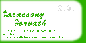 karacsony horvath business card