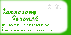 karacsony horvath business card